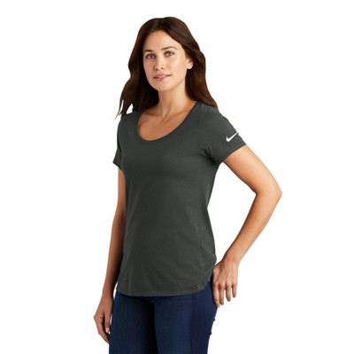 Nike® Ladies Dri-FIT Cotton/Poly Scoop Neck Tee